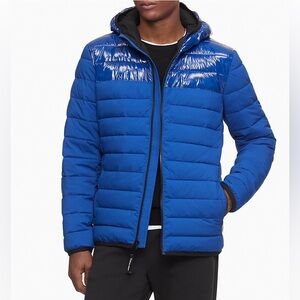 Calvin Klein Vibrant Blue Puffer Jacket